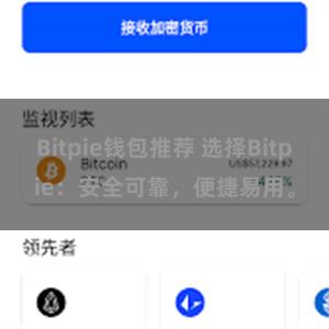 Bitpie钱包推荐 选择Bitpie：安全可靠，便捷易用。