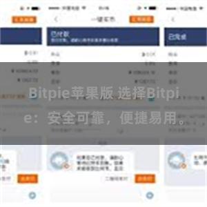 Bitpie苹果版 选择Bitpie：安全可靠，便捷易用。