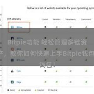 Bitpie功能 轻松管理多链资产，教你如何快速上手Bitpie钱包！