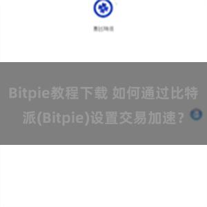 Bitpie教程下载 如何通过比特派(Bitpie)设置交易加速？