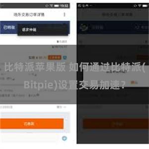 比特派苹果版 如何通过比特派(Bitpie)设置交易加速？