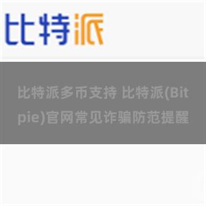 比特派多币支持 比特派(Bitpie)官网常见诈骗防范提醒