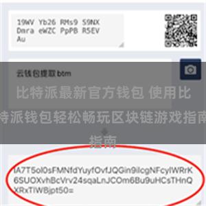 比特派最新官方钱包 使用比特派钱包轻松畅玩区块链游戏指南