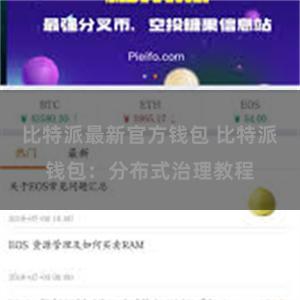 比特派最新官方钱包 比特派钱包：分布式治理教程